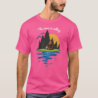 Grappig roeikajakken kampeer kunst cadeau t-shirt