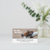 Grappig roestende fietsbel voor fietsenreparatiewi visitekaartje (Staand voorkant)