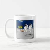 Grappig roken in Space Cartoon Cadeaus Koffiemok (Links)