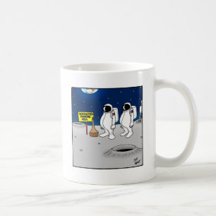 Grappig roken in Space Cartoon Cadeaus Koffiemok