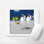 Grappig roken in Space Cartoon Cadeaus Muismat (Met muis)