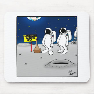 Grappig roken in Space Cartoon Cadeaus Muismat