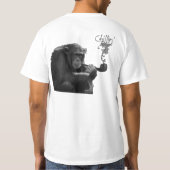 Grappig roken Macho Gorilla Humoristische Aap T-shirt (Achterkant)