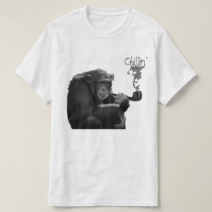 Grappig roken Macho Gorilla Humoristische Aap T-shirt