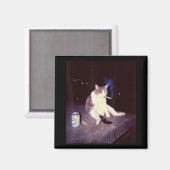 Grappig Roken Meme Sigaret Kitten Brainrot Gekke Magneet (Voorkant / Achterkant)