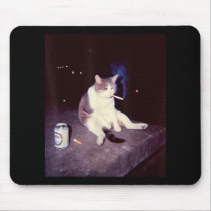 Grappig Roken Meme Sigaret Kitten Brainrot Gekke Muismat