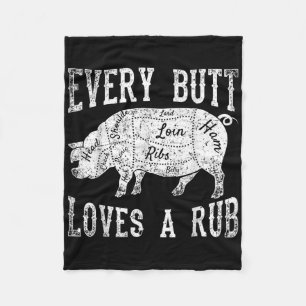 Grappig Roken Vlees Bacon Lover BBQ Chef Gift Rook Fleece Deken