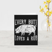 Grappig Roken Vlees Bacon Lover BBQ Chef Gift Rook Kaart (Gele Bloem)