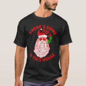 Grappig Roken Wiet Kerstman Kostuum Mannen Wom T-shirt (Voorkant)