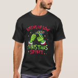 Grappig Rolling Christmas Spirit Xmas Santa Mannen T-shirt<br><div class="desc">Grappig Rolling Christmas Spirit Xmas Santa Mannen</div>