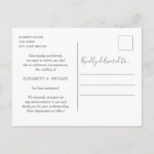 Grappig romantisch slakkenpaar verandert de datum aankondigingskaart (Achterkant)