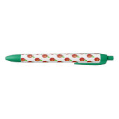 Grappig rood appelpatroon zwarte inkt pen (Bodem)