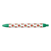 Grappig rood appelpatroon zwarte inkt pen (Voorkant)
