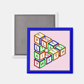Grappig Rood Blauw Geel Groen Kind Speelgoed Block Magneet (Voorkant / Achterkant)