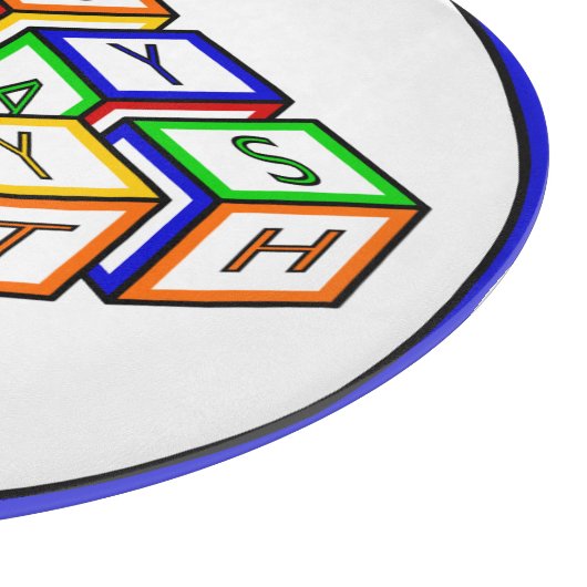 Grappig Rood Blauw Geel Groen Kind Speelgoed Block Snijplank (Hoek)