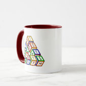 Grappig Rood Blauw Geel Groen Speelgoed Blokkeert Mok (Voorkant links)