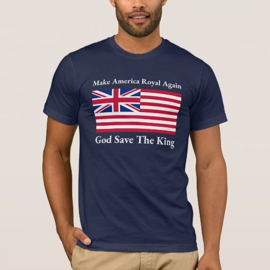 Grappig Rood Blauw Wit Maak Amerika weer Koninklij T-shirt (Voorkant)