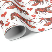 Grappig Rood en Wit Je bent mijn Kreeft Rode Kreef Cadeaupapier (Rol Hoek)