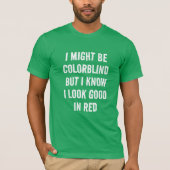 Grappig rood - Groen kleurenblind T-shirt (Voorkant)