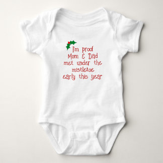 Grappig Rood & Groen Vakantie Mistletoe Baby Bodys Romper
