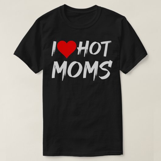 Grappig rood hart liefde moeders t-shirt (Design voorkant)