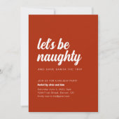 Grappig rood Kerstmis vakantie feestje uitnodigen Kaart (Voorkant)