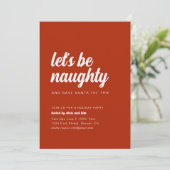Grappig rood Kerstmis vakantie feestje uitnodigen Kaart (Staand voorkant)