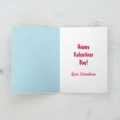 Grappig Rood Monster Gelukkige Valentijnsdag Notitiekaartje (Binnen)