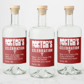 Grappig rood recept arts viering likeurfles etiket (Flessen)