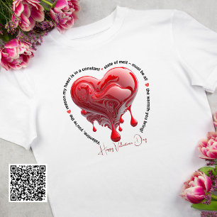 Grappig Rood Smeltend Hart Valentijnsdag T-shirt