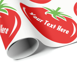 Grappig rood tomaat groente custom wrapping papier