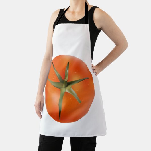 Grappig rood tomatenkeukenschort. schort (Insitu)