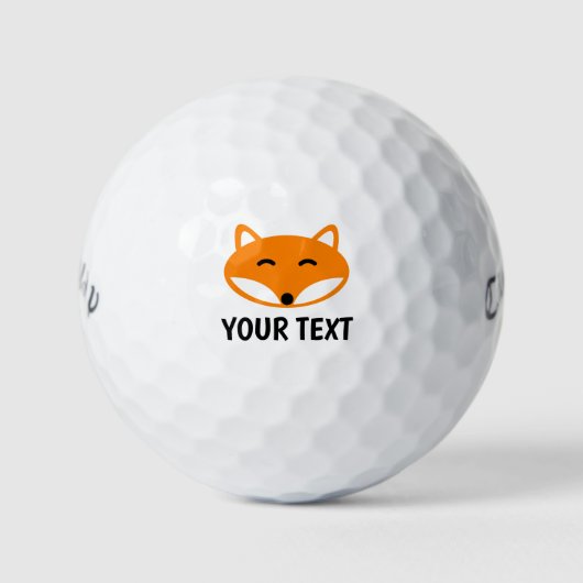 Grappig rood vos logo aangepaste golfbal cadeauset golfballen (Voorkant)