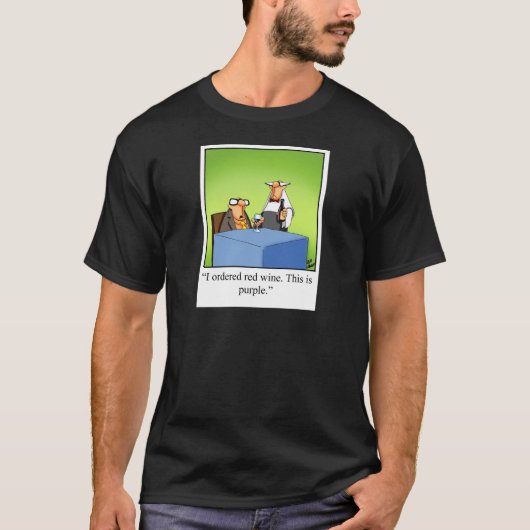 Grappig rood wijn Cartoon cadeau! T-shirt (Voorkant)