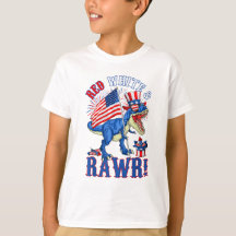 Grappig Rood Wit & Rawr T Rex USA Vlag 4th of July