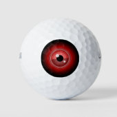 Grappig rood zwart duivel oog magische kunst golfballen (Voorkant)
