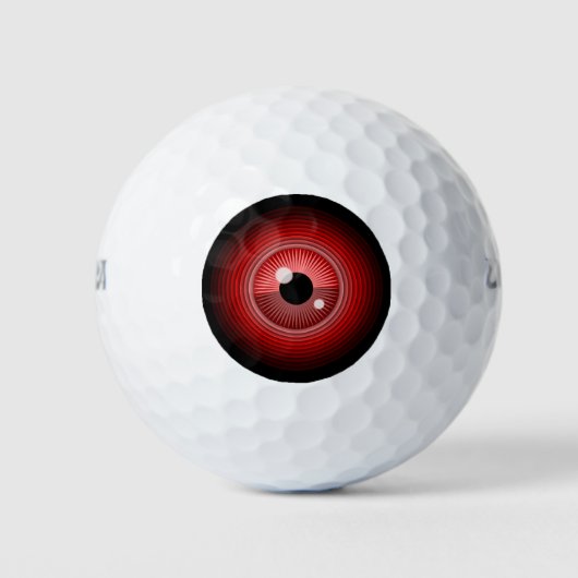 Grappig rood zwart duivel oog magische kunst golfballen (Voorkant)