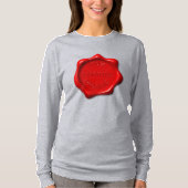 Grappig rood zwart gecertificeerd biologisch wax z t-shirt (Voorkant)