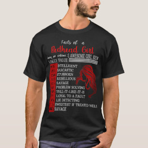 Grappig roodharige gember facts Oranje haar Irish T-shirt