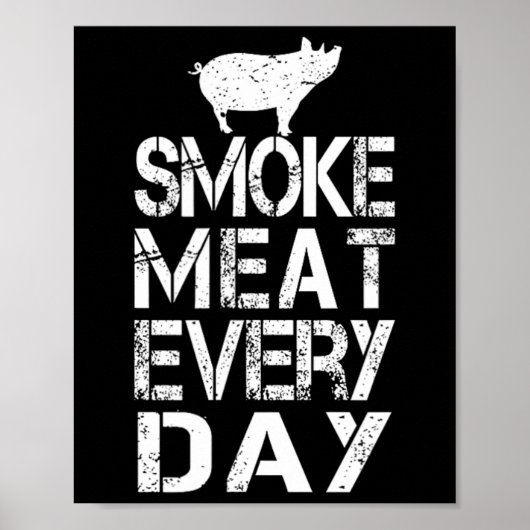 Grappig rookvlees elke dag vader's vader BBQ Manne Poster (Voorkant)