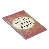 Grappig Roos Goud Schattige Moderne Humor Typograf Notitieboek (Rechterzijde)