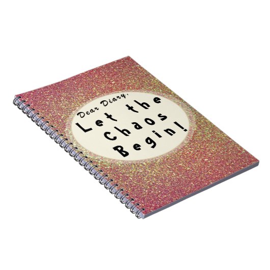 Grappig Roos Goud Schattige Moderne Humor Typograf Notitieboek (Rechterzijde)