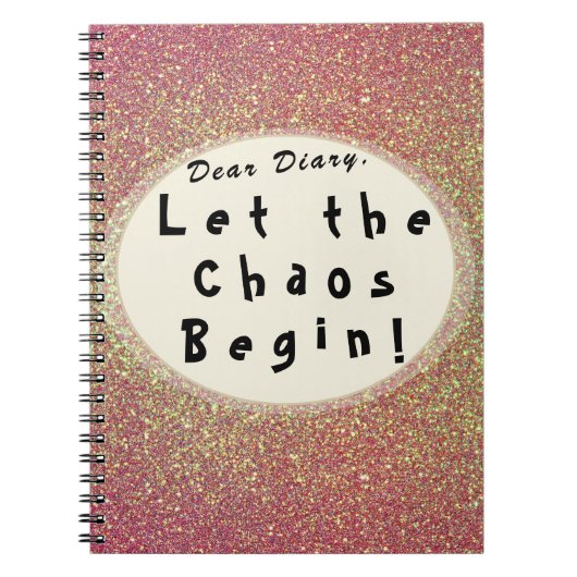 Grappig Roos Goud Schattige Moderne Humor Typograf Notitieboek (Voorkant)