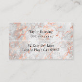 Grappig Roos in ruste, goudmarmer, doe-het-zelf-pr Visitekaartje (Achterkant)