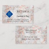 Grappig Roos in ruste, goudmarmer, doe-het-zelf-pr Visitekaartje (Voorkant / Achterkant)