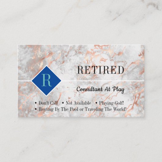 Grappig Roos in ruste, goudmarmer, doe-het-zelf-pr Visitekaartje (Voorkant)