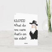 Grappig Rosh HaShana wenskaart Feestdagen Kaart (Achterkant)