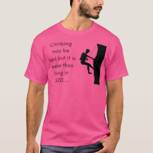 Grappig rotsklimmen actief t-shirt
