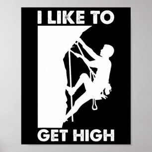 Grappig Rotsklimmen Voor Mannen Vrouwen Berg Binne Poster