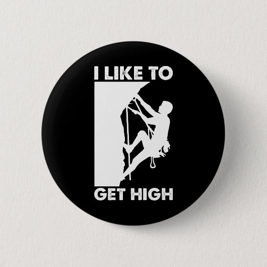 Grappig Rotsklimmen Voor Mannen Vrouwen Berg Binne Ronde Button 5,7 Cm (Voorkant)